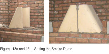 Figures 13a and 13b.  Setting the Smoke Dome